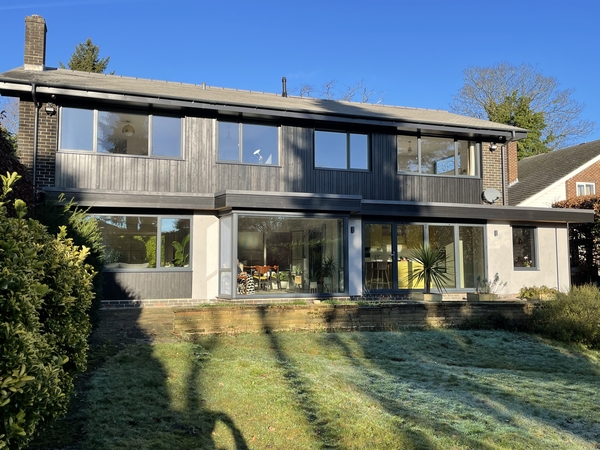 A Chistlehurst house with Anthracite Grey Lusso aluminium windows