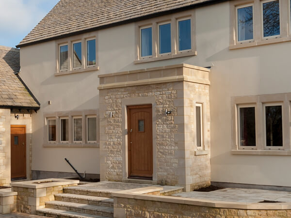 A House With A Brick-Built Porch