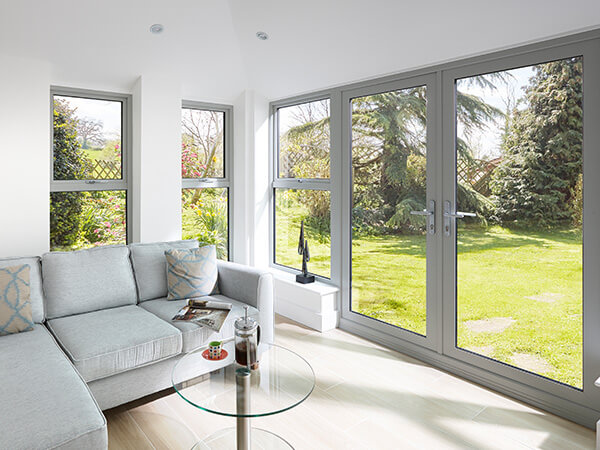 French doors in living space